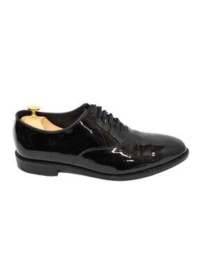 New! Allen Edmonds Sz 10D Carlyle Plain-toe Oxford Shoe Black Patent 5537 DD464A